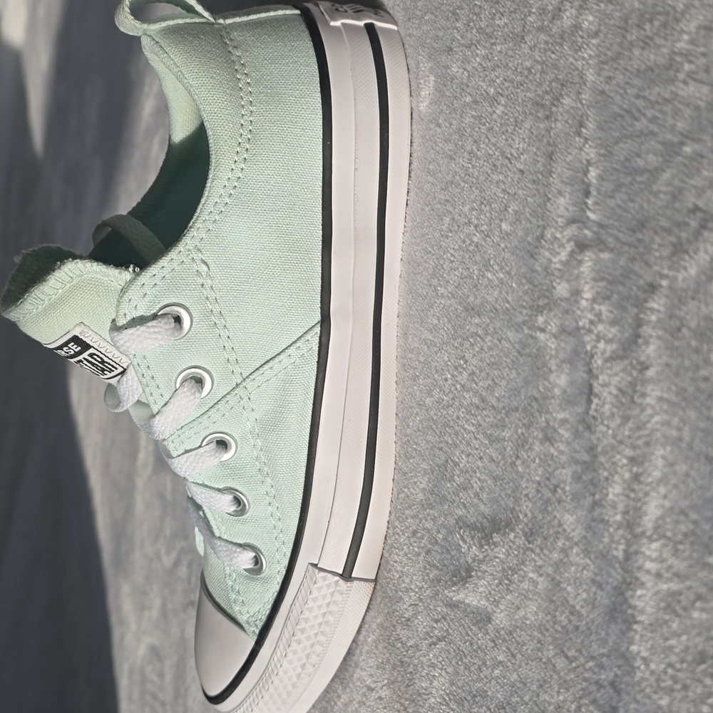 Converse All Star Mint Green Canvas Shoes - Picture 4 of 7